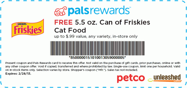 FREE Can of Friskies Cat Food The Frugal Free Gal