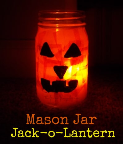 Mason Jar Jack o lantern
