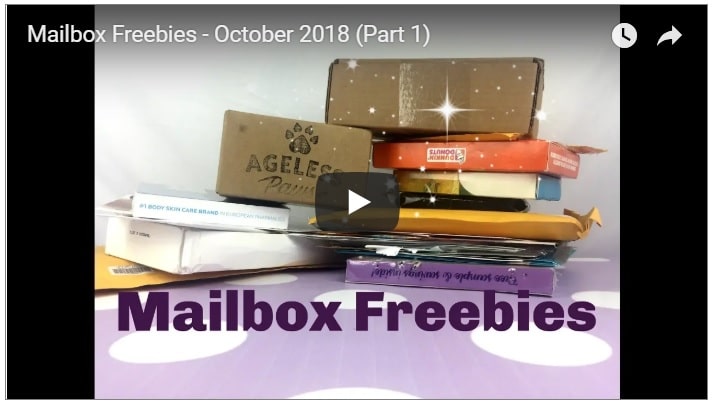 YouTube Video: Mailbox Freebies (October 2018) Part 1