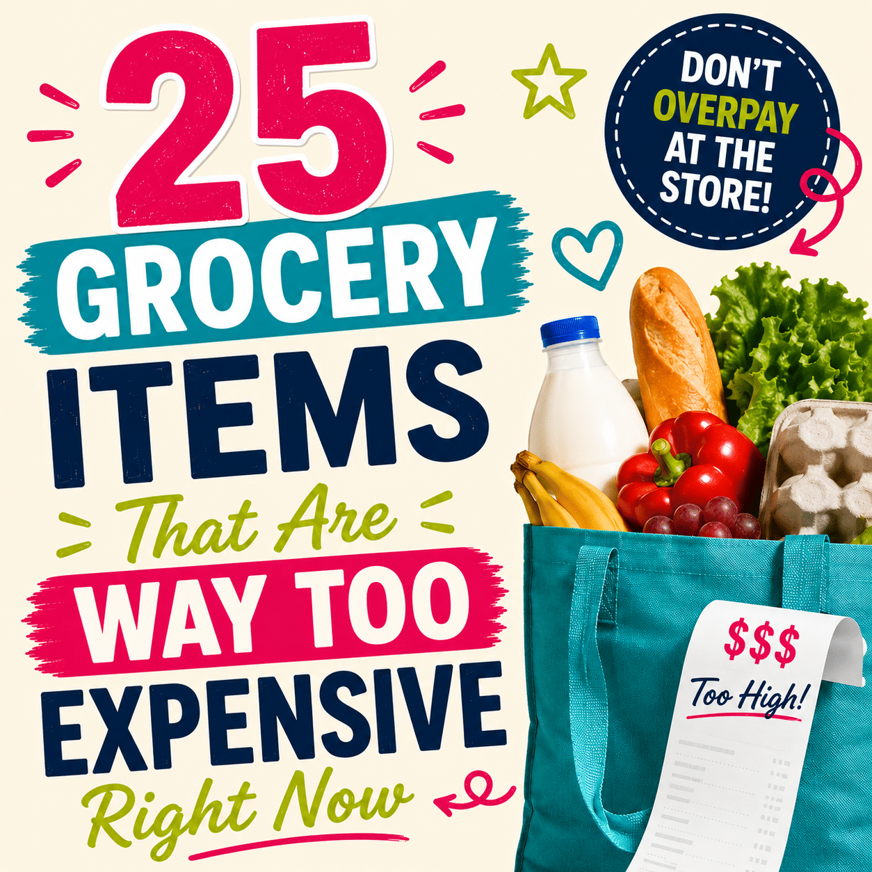 25 Grocery Items That Are Way Too Expensive Right Now