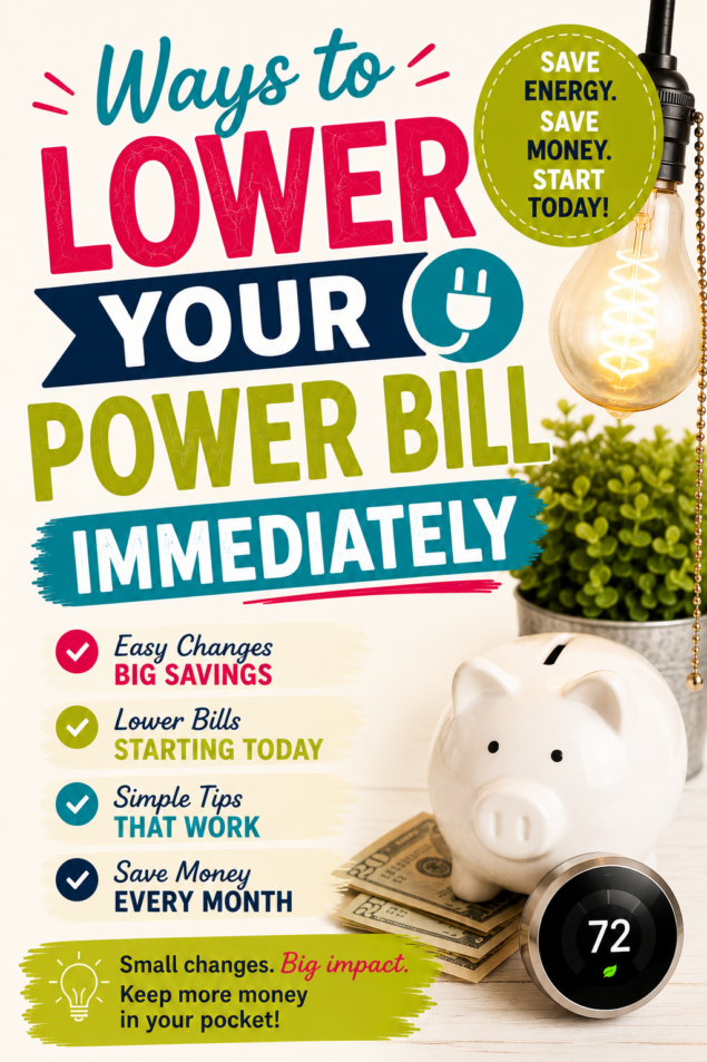 Ways to Lower Your Power Bill Immediately